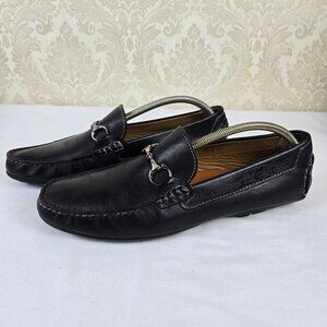 Peter Millar Black Leather Slip-On Loafers with Horsebit Detail Peter Millar Loafers Mens 11M Black Leather Horsebit Driving  main image 4